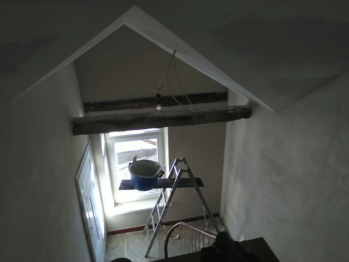 Treppenhaus verputzen #baustelle
