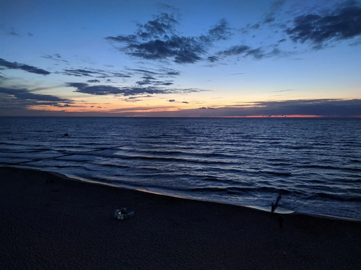 Der Horizont um 22:09 Uhr. Man merkt schon, dass man weiter nördlich ist...