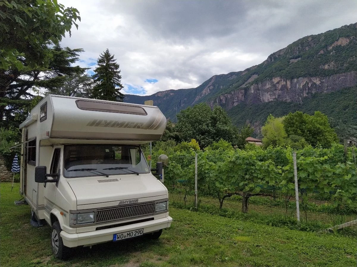 #Italia2021 Zwischenstopp in Neumarkt, Südtirol. Völlig überteuerter Campingplatz.