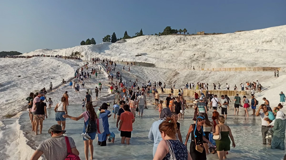 Völkerwanderung in Pamukkale